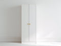 Armario de madera de ingeniería 80 x 50 x 180 cm - blanco - 2 puertas diseño clásico
